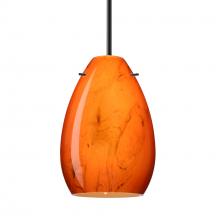 Besa Lighting B-1713HB-LED-BK-L - Besa Pendant for Multiport Canopy Pera 6, Black Finish, Habanero 1x5W LED, 15Ft Cord