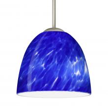 Besa Lighting B-757286-LED-SN-L - Besa Sasha LED Pendant For Multiport Canopy B Blue Cloud Satin Nickel 1x9W LED, 15Ft.