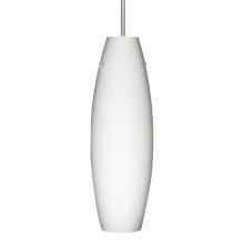 Besa Lighting J-412707-LED-SN-L - Besa Suzi 18 Pendant For Multiport Canopy Opal Matte Satin Nickel 1x11W LED, 15Ft. Co