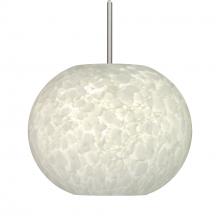 Besa Lighting J-477619-LED-SN-L - Besa Luna LED Pendant For Multiport Canopy Carrera Satin Nickel 1x9W LED, 15Ft. Cord