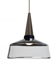 Besa Lighting J-BARON10BK-LED-BR-L - Besa, Baron 10 Cord Pendant for Mulitport Canopy, Black/Clear, Bronze Finish, 1x9W LE