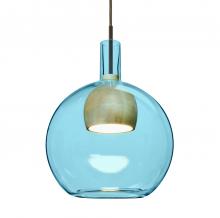 Besa Lighting J-BENJIBLNA-LED-BR-L - Besa, Benji Cord Pendant For Multiport Canopy, Blue/Natural, Bronze Finish, 1x9W LED,