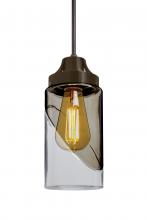 Besa Lighting J-BLINKSM-EDIL-BR - Besa, Blink Cord Pendant For Multiport Canopy, Trans. Smoke/Clear, Bronze Finish, 1x4