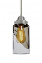 Besa Lighting J-BLINKSM-EDIL-SN - Besa, Blink Cord Pendant For Multiport Canopy, Trans. Smoke/Clear, Satin Nickel Finis