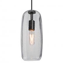 Besa Lighting J-PINOT13CL-BK - Besa, Pinot 13 Cord Pendant for Mulitport Canopy, Clear Bubble, Black FInish 1x60W In