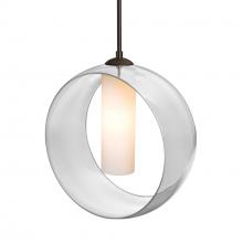 Besa Lighting J-PLATOCL-LED-BR-L - Besa, Plato Cord Pendant For Multiport Canopies, Clear/Opal, Bronze Finish, 1x5W LED,