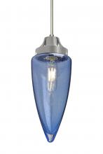 Besa Lighting J-SULUBL-EDIL-SN - Besa, Sulu Cord Pendant For Multiport Canopy, Blue Bubble, Satin Nickel Finish, 1x4W