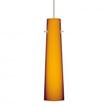 Besa Lighting RXP-567480-LED-SN - Besa Camino Pendant Satin Nickel Amber Matte 1x50W Halogen