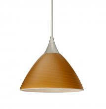 Besa Lighting X-1743OK-SN-L - Besa Pendant For Multiport Canopy Domi Satin Nickel Oak 1x50W Halogen, 15Ft. Cord