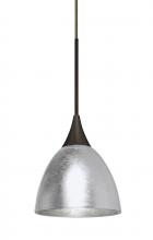 Besa Lighting X-1758SF-LED-BR - Besa Divi Pendant, Silver Foil, Bronze, 1x9W LED