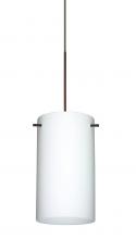 Besa Lighting X-440407-BR-DIM010 - Besa Stilo 7 Pendant for Multiport Canopy Bronze Opal Matte 1x50W Halogen, 0-10V Dimming