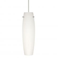 Besa Lighting XP-412107-SN-277-DIM010 - Besa Tu Tu Pendant, Opal Matte, Satin Nickel, 1x50W Halogen, 277V, 0-10V Dimming