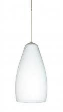 Besa Lighting XP-719807-LED-SN-L - Besa Pendant Karli Satin Nickel Opal Matte 1x5W LED, 15Ft. Cord