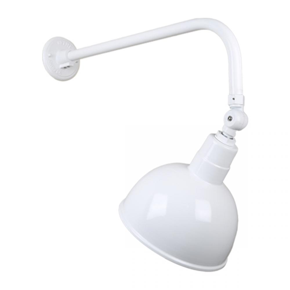 12" Gooseneck Light Deep Bowl Shade, QSNB-13 Arm, Swivel Knuckle Accessory