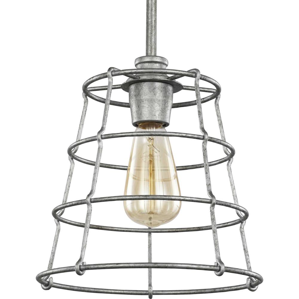 Chambers Collection One-Light Galvanized Finish Farmhouse Pendant Light