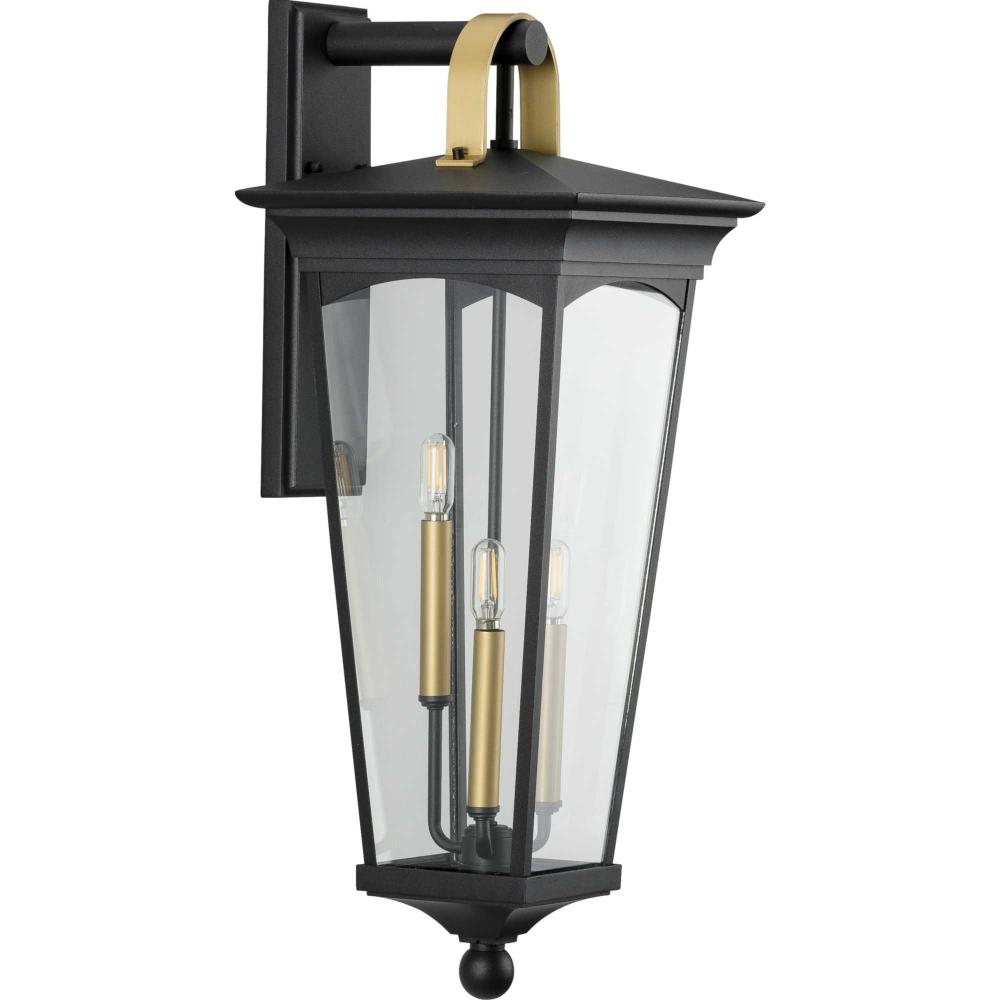 Chatsworth Collection Black Three-Light Large Wall Lantern