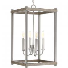 Progress P500088-009 - Fontayne Collection Four-Light Brushed Nickel Farmhouse Pendant Light