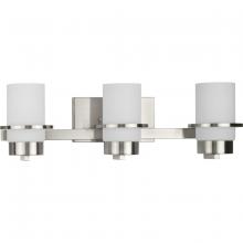 Progress P300415-009 - Reiss Collection Three-Light Modern Farmhouse Brushed Nickel Vanity Light