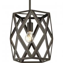 Progress P500421-129 - Saucedo Collection One-Light Architectural Bronze Modern Pendant