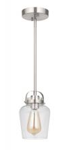 Craftmade 53591-BNK - Trystan 1 Light Mini Pendant in Brushed Polished Nickel