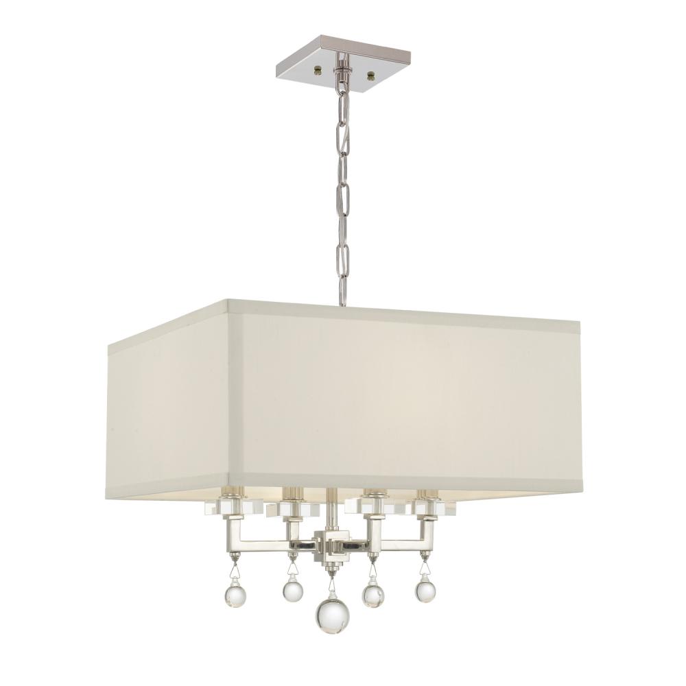 Paxton 4 Light Polished Nickel Mini Chandelier