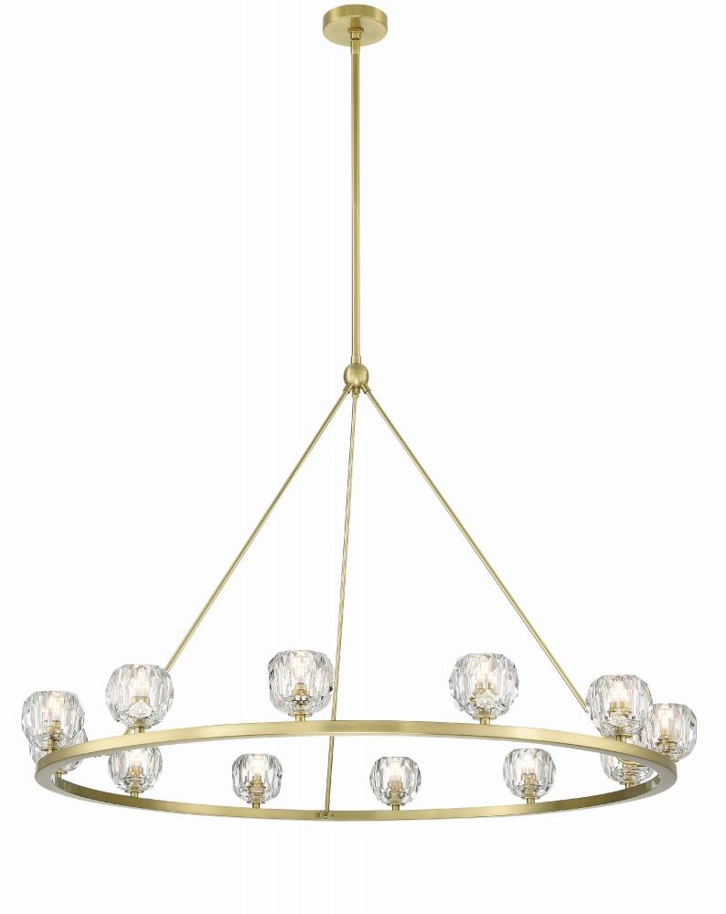 Aragon 12 Light LED Soft Brass Chandelier