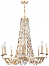 Crystorama 568-GA - Crystorama Bella 8 Light Antique Gold Chandelier