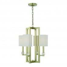 Crystorama 8884-AG - Dixon 4 Light Aged Brass Chandelier