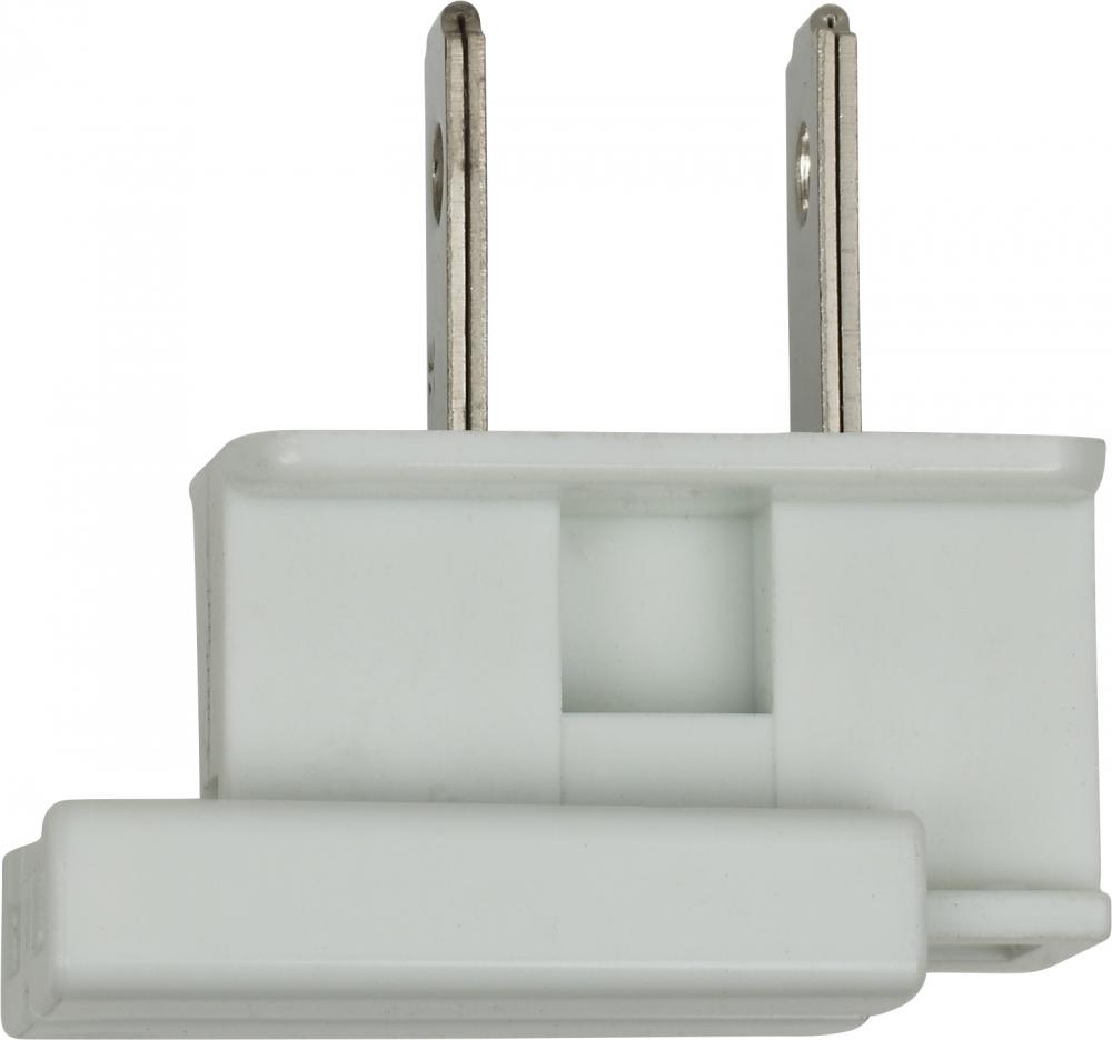 Slide Plug; Polarized; 18/2 SPT-1; 8A-125V; White Finish