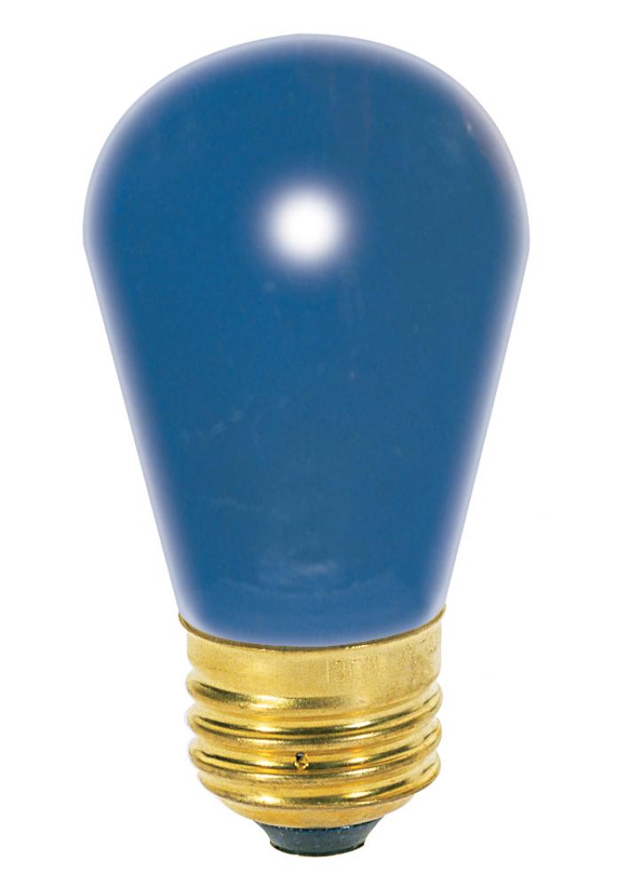 11 Watt S14 Incandescent; Ceramic Blue; 2500 Average rated hours; Medium base; 130 Volt