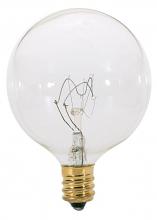 Satco Products Inc. A3522 - 25 Watt G16 1/2 Incandescent; Clear; 2500 Average rated hours; 186 Lumens; Candelabra base; 130