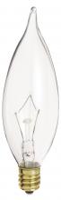 Satco Products Inc. A3562 - 60 Watt CA10 Incandescent; Clear; 2500 Average rated hours; 642 Lumens; Candelabra base; 130 Volt;