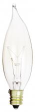 Satco Products Inc. A3573 - 15 Watt CA8 Incandescent; Clear; 2500 Average rated hours; 95 Lumens; Candelabra base; 130 Volt;
