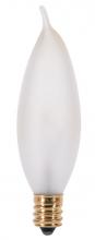 Satco Products Inc. A3577 - 15 Watt CA8 Incandescent; Frost; 2500 Average rated hours; 90 Lumens; Candelabra base; 130 Volt;