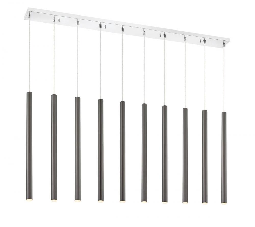 10 Light Linear Chandelier