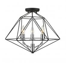 Z-Lite 918SF-MB-CH - 3 Light Semi Flush Mount