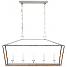 Visual Comfort & Co. Signature Collection CHC 5765PN/NRT - Darlana Medium Rattan Wrapped Linear Lantern