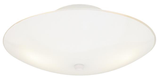 13 in. 2 Light Semi-Flush White Finish White Glass