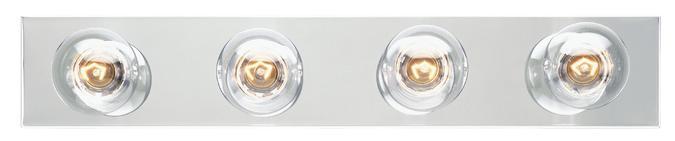 4 Light Wall Fixture Chrome Finish