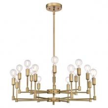 Westinghouse 6576100 - 16 Light Chandelier Brushed Brass Finish