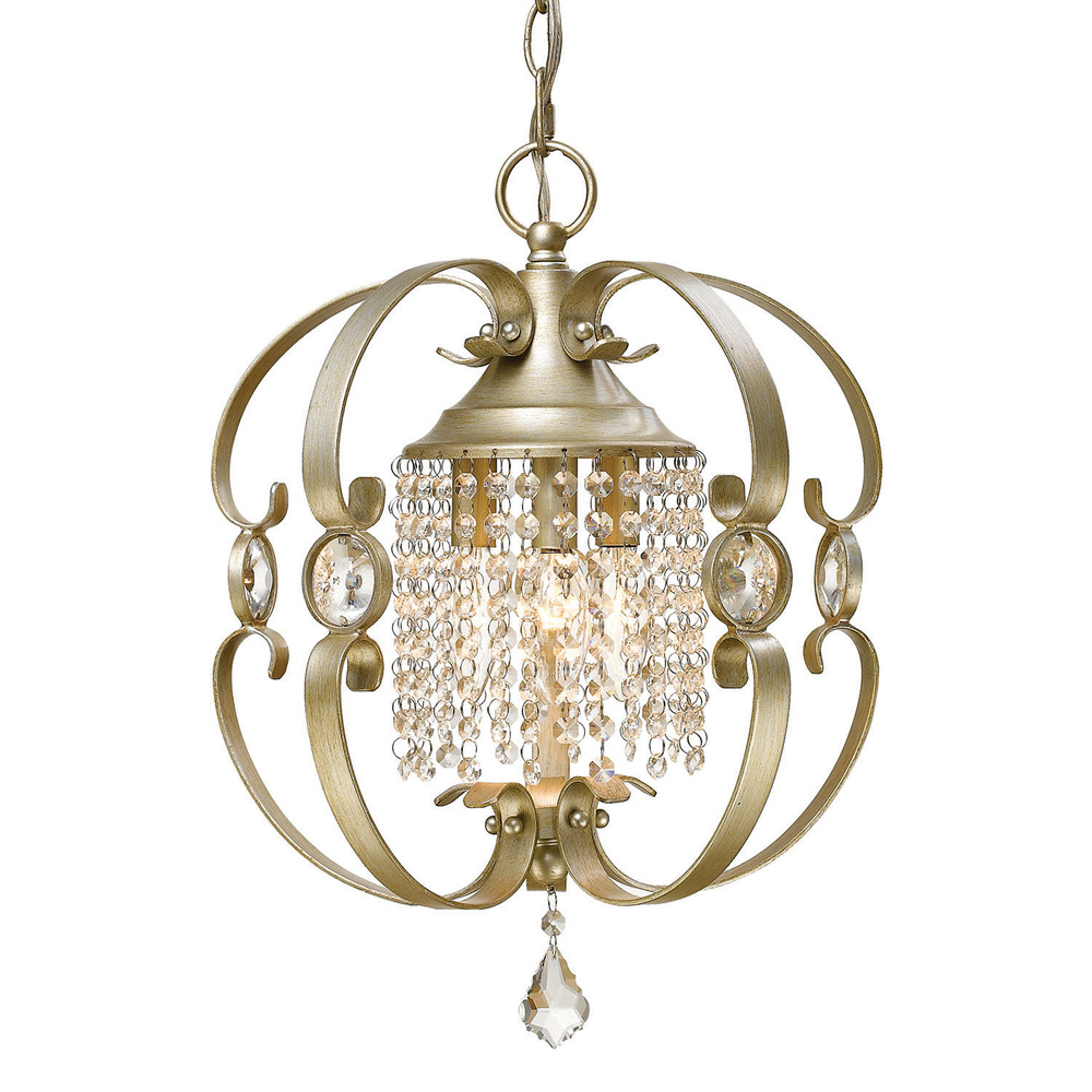 Ella Mini Chandelier in White Gold