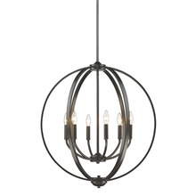 Golden 3167-6 EB - Colson EB 6 Light Chandelier in Etruscan Bronze