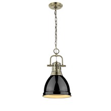 Golden 3602-S AB-BK - Duncan Small Pendant with Chain