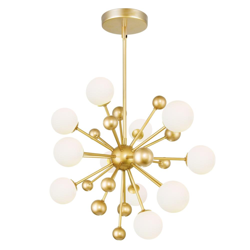 Element 11 Light Chandelier With Sun Gold Finish