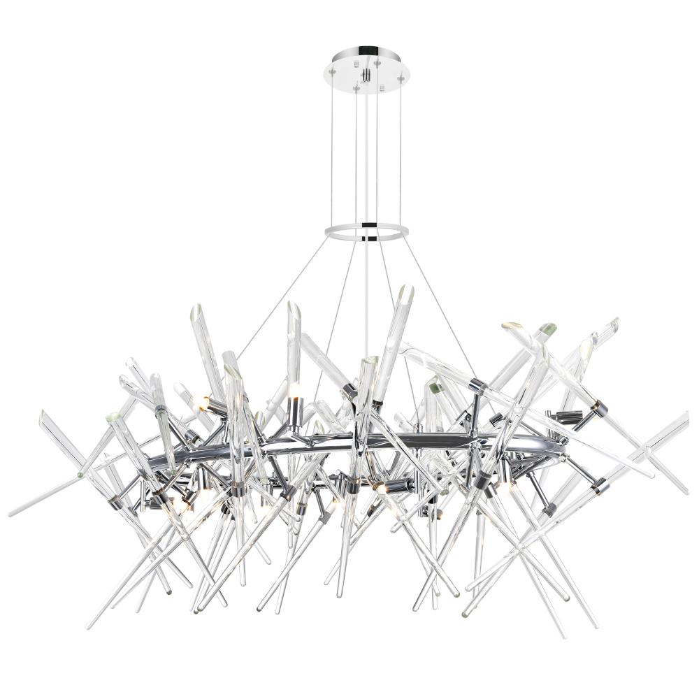 Icicle 12 Light Chandelier With Chrome Finish