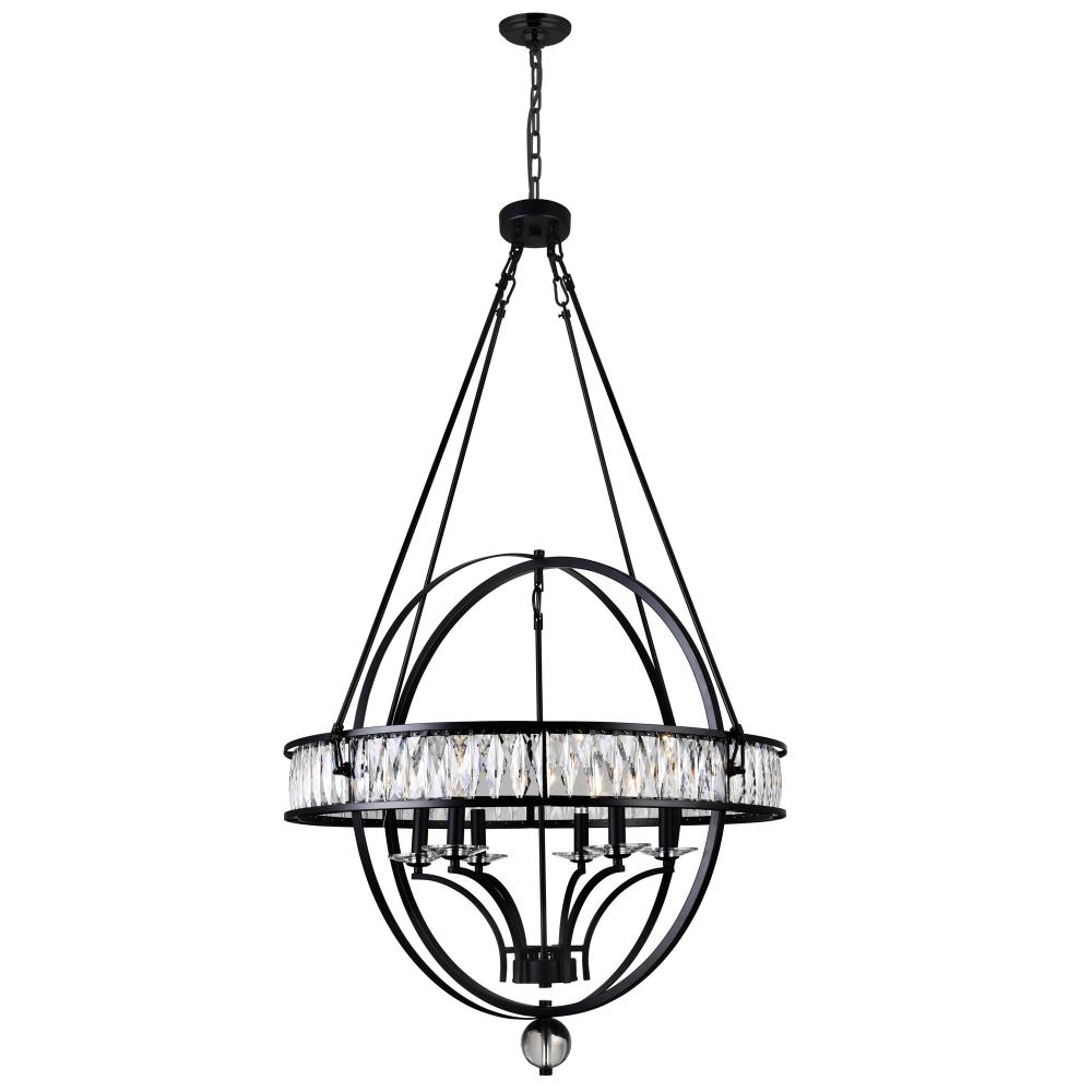 Arkansas 6 Light Chandelier With Black Finish