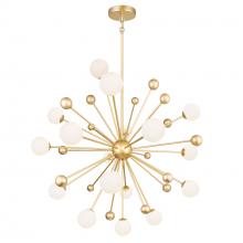 CWI Lighting 1125P39-17-268 - Element 17 Light Chandelier With Sun Gold Finish