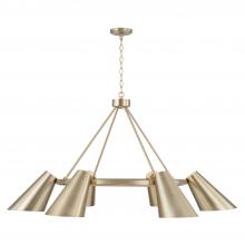 Capital 454961MA - 6-Light Modern Ring Chandelier in Matte Brass with Painted White Interior