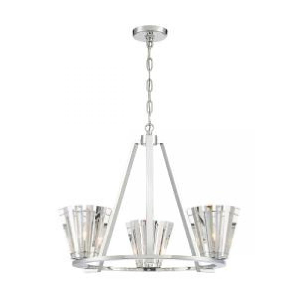 Ricca, 3LT Chandelier, Chr