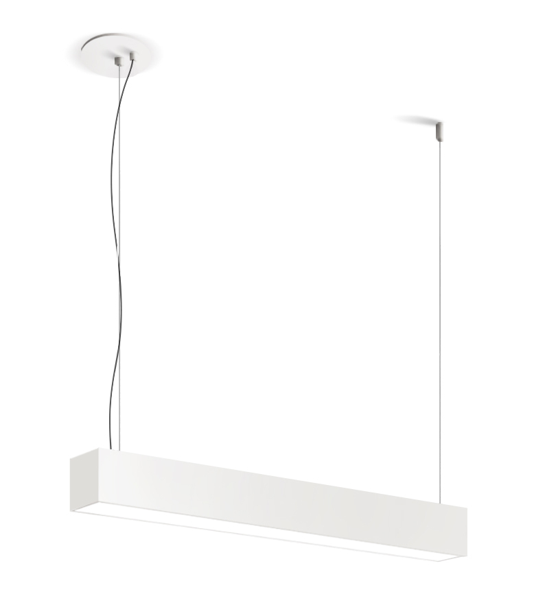 4' LED Linear Suspension Mount, 2"Wide, 3000K, White